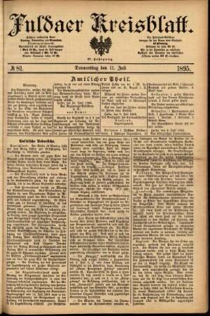 Ausgabe vom Donnerstag, den 11. Juli 1895.