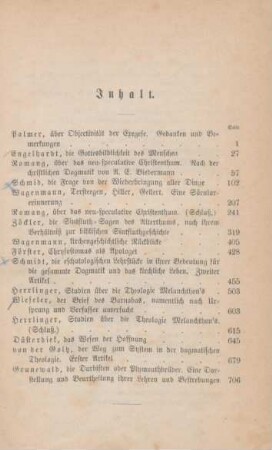 I-IV Inhaltsverzeichnis