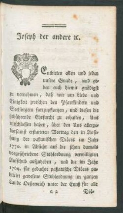 Joseph der andere [et]c.