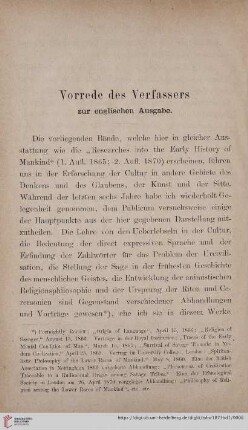 Vorrede des Verfassers zur englischen Ausgabe