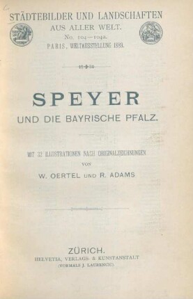 Speyer und die bayrische Pfalz