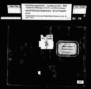 Kriegsstammrolle der Garnisonsbatterie (Unteroffiziere)