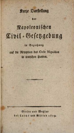Allgemeine Bibliothek für Staatskunst, Rechtswissenschaft und Critik : hrsg. von den angesehensten Gelehrten Deutschlands. 8, 8. 1809
