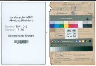 Entnazifizierung Richard Schlosshardt , geb. 29.11.1895 (Lehrer)