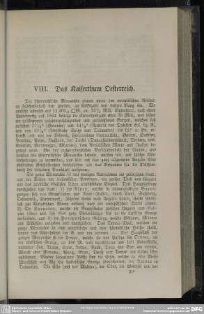 VIII. Das Kaiserthum Oesterreich