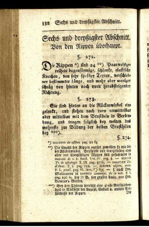 Sechs und dreyßigster Abschnitt. Von den Rippen überhaupt.