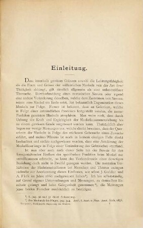 Zur Kenntniss der funktionellen Anpassung der quergestreiften Muskeln : Beiträge zu einer Lehre von dem kausalen Zusammenhang in den Entwicklungsvorgängen des Organismus