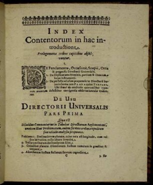 Index Contentorum in hac introductione.