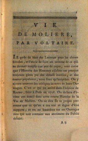 Vie de Molière