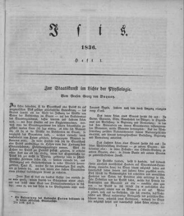 Zur Staatskunst im Lichte der Physiologie / vom Grafen Georg von Buquoy