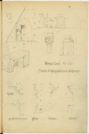 Dom, Wetzlar: Details (aus: Skizzen- und Fotoalbum 2)
