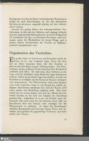 Organisation des Vertriebes