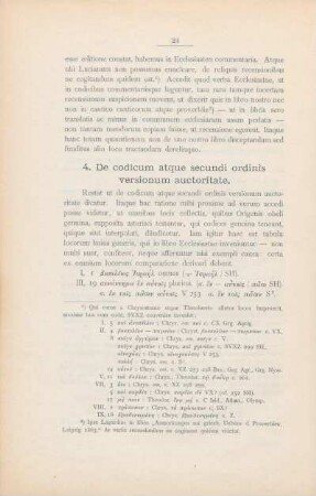 4. De codicum atque secundi ordinis versionum auctoritate.