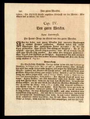 Cap. IV. Von guten Wercken
