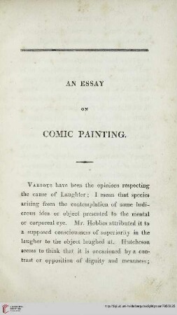 An essay on comic painting