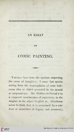 An essay on comic painting