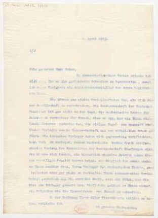 Brief an Robert Oehme : 04.04.1913