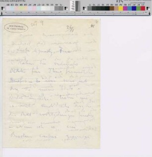 Brief an Luise Schiefler