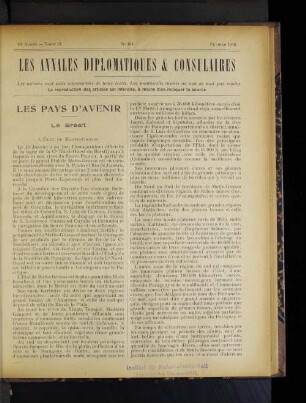 10e Année - Tome IX No 134 Février 1910