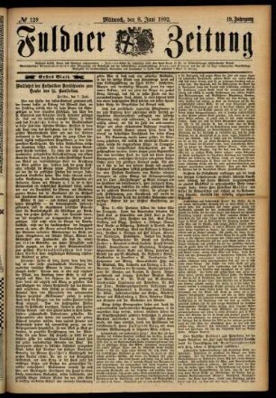 Ausgabe vom Mittwoch, den 08. Juni 1892.