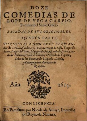 Comedias De Lope De Vega Carpio, 4
