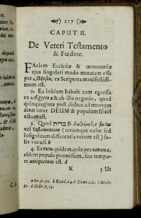 Caput II. De Veteri Testamento & Fœdere.