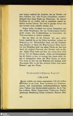 Sechsunddreißigstes Kapitel: Urlaub