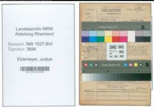 Entnazifizierung Justus Eickmeyer , geb. 24.10.1885 (Arzt)