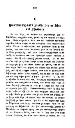 Hundertundachtzehntes an Lehrer und Lehrerinnen