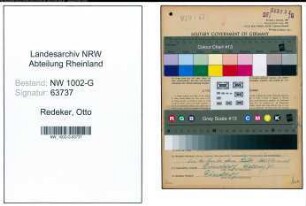 Entnazifizierung Otto Redeker, geb. 20.01.1893 (Bildhauer)