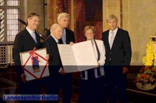 Werner Otto, Verleihung der Ehrenbürgerwürde des Landes Berlin, Berliner Rathaus, Wappensaal (Mitte)