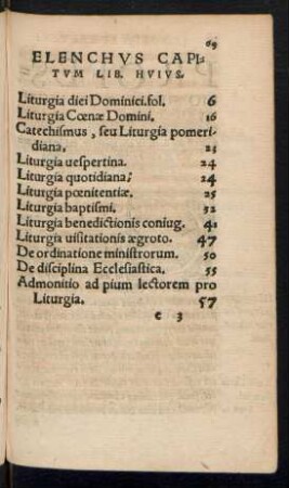 Elenchus Capitum Lib. Huius.