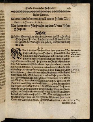 267-276, Achte Predigt