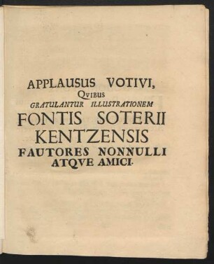Applausus Votivi