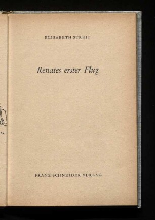 Renates erster Flug
