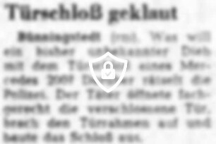 Türschloß geklaut