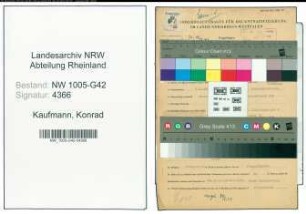 Entnazifizierung Konrad Kaufmann , geb. 05.08.1890 (Fahrer)