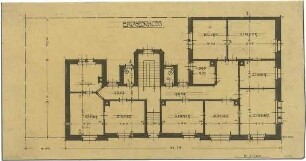 Billing, Hermann; Karlsruhe, Kriegsstr. 159 / Bunsenstr. 12; Doppelhaus L. Meess - Grundriss EG