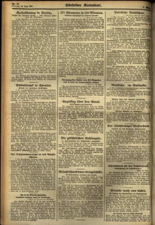 Zweite Ausgabe vom Dienstag, den 23. Juni 1931.