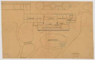 Thiersch, Friedrich von; Glonn (Obb.); Schloss Zinneberg - Altes Schloss - Orangerie (Lageplan, Grundriss)
