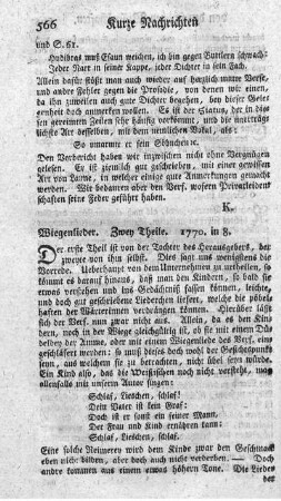 Wiegenlieder. T.1.2.