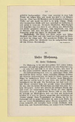 IV. Unsre Wohnung