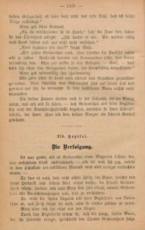 274. Kapitel. Die Verfolgung