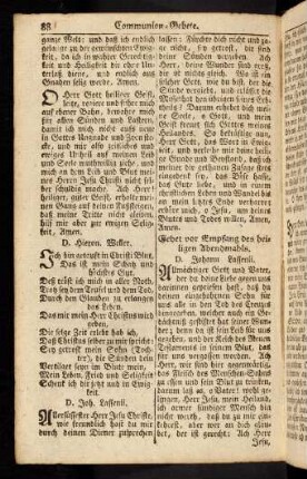 88-95, Communion-Gebete; Gebete vor Empfahung des heiligen Abendmahls