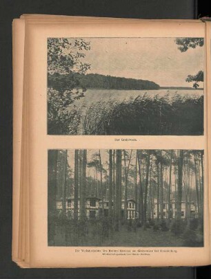 Die Volksheilstätte des Rothen Kreuzes am Grabowsee bei Oranienburg. Wirthschaftsgebäude und Neuer Pavillon.