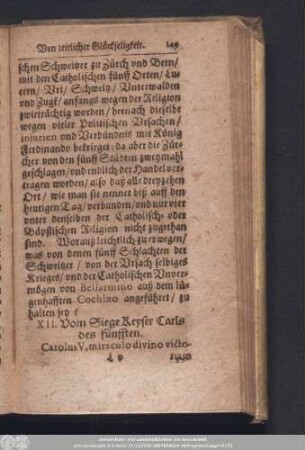 XII. Vom Siege Keyser Carls des fünfften.