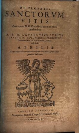 De Probatis Sanctorvm Vitis, 4. Aprilis