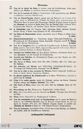 Diverses (Nr. 219-256)