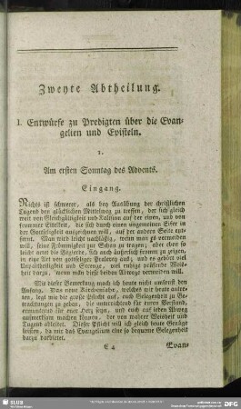 Zweyte Abtheilung