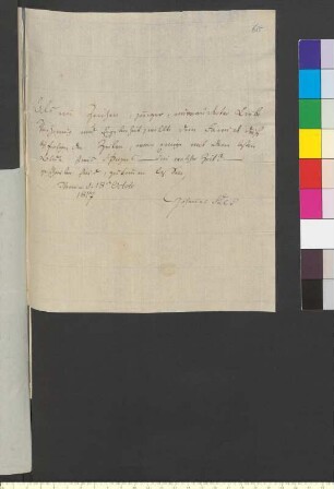 Brief von Falk, Johannes Daniel an Goethe, Johann Wolfgang von